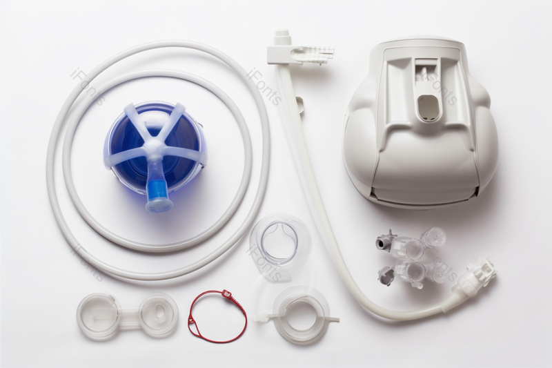 肺部医院医生用呼吸面罩吸入的医疗设备白桌上的雾化器,高清,摄影图,摄影图片,图片大全,摄影图免费下载